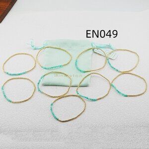 Enewton Amazonite & Gold Bead Nine-Piece Bracelet Set